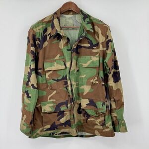Vintage US Military M65 Field Jacket Woodland Camo Americana Indie Sleaze L